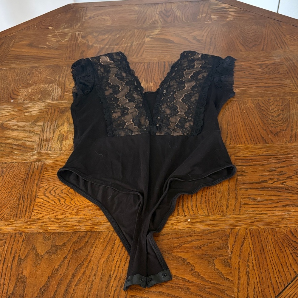 BKE Black Lace Bodysuit